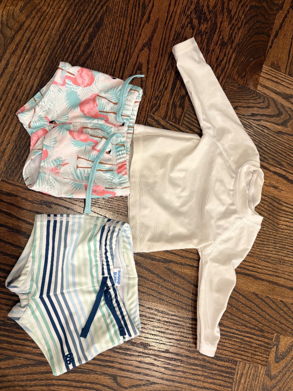 Rugged Butts swim trunks & Gerber rashguard
